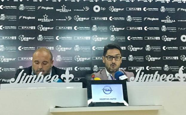 Sánchez Breis y Paco Belmonte durante la rueda de prensa.