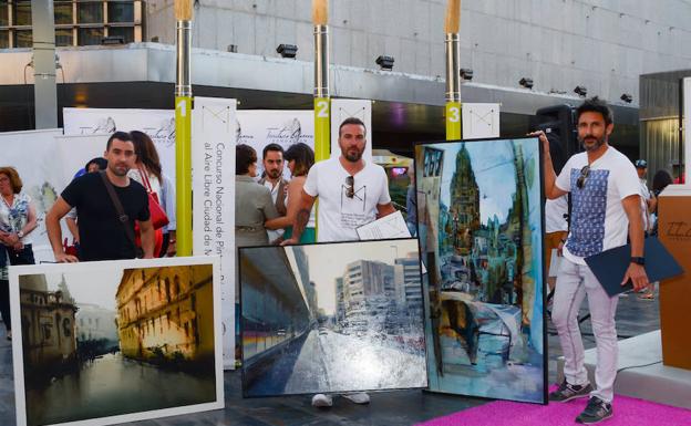 Los tres cuadros ganadores del concurso./LV