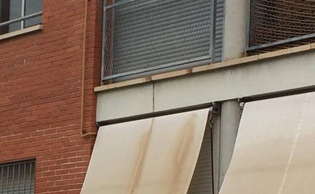 Fachada del edificio donde fue detectada la sangre.