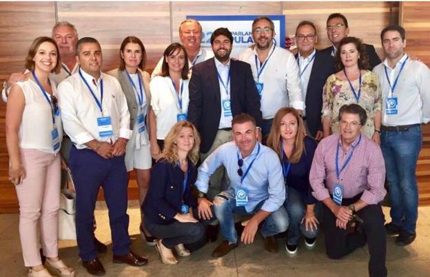 Los miembros de la delegación murciana que asistieron a la Interparlamentaria del PP.