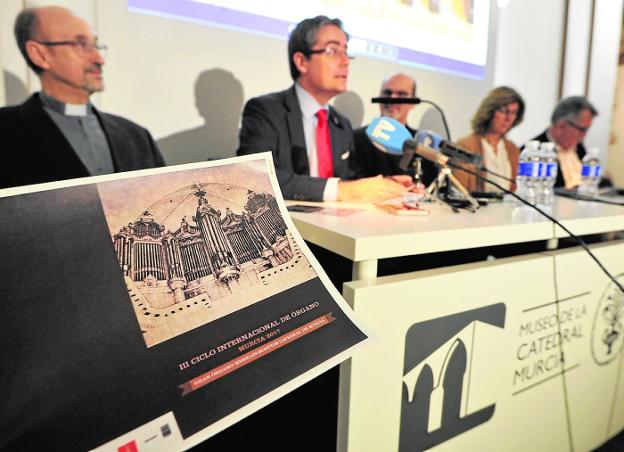 Un momento de la presentación del III Ciclo Internacional de Órgano de Murcia./Vicente Vicéns / AGM