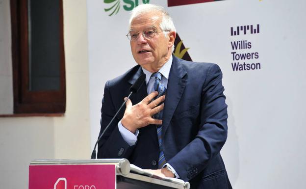 Josep Borrell, este viernes, en el Foro Nueva Murcia./Vicente Vicéns / AGM