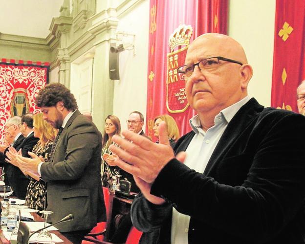 Valdés y Padín, en un Pleno, en una foto de archivo./P. Sánchez / AGM