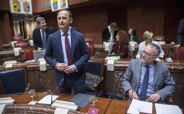 Javier Celdrán, este martes, en la Asamblea Regional./José María Rodríguez / AGM