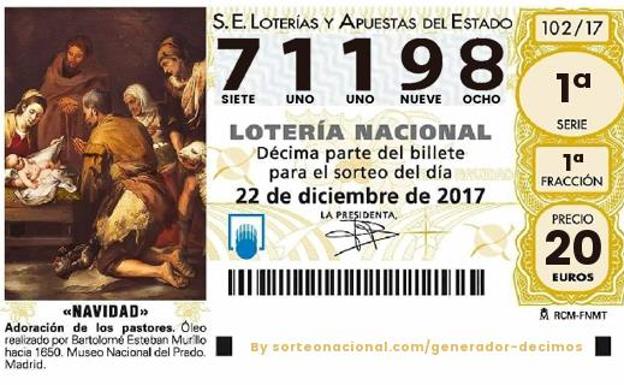 El 71198, el Gordo de la Lotería de Navidad
