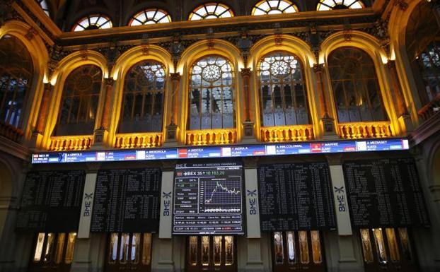 Interior de la Bolsa de Madrid./EFE
