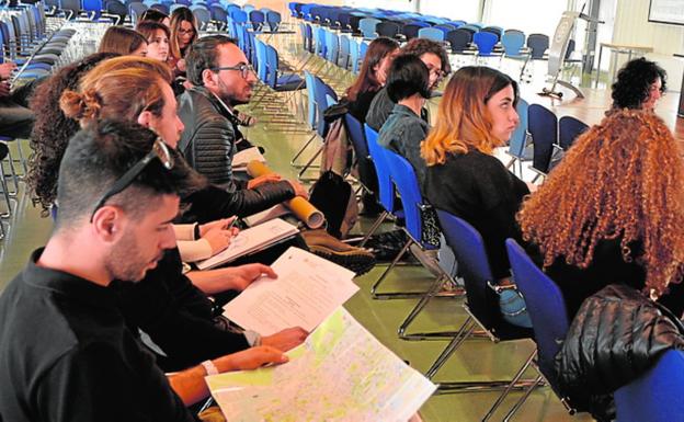 Alumnos italianos, en la Facultad de Ciencias de la Empresa./UPCT