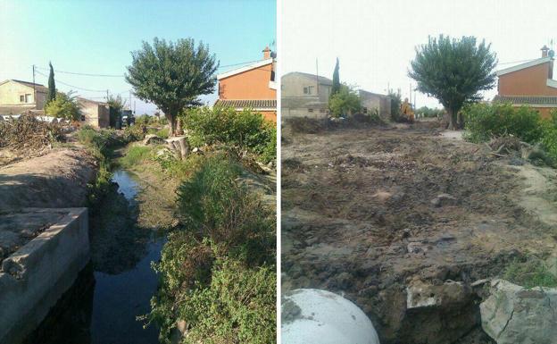 Acequia Pitarque, en El Esparragal./Huermur