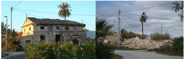 Derribo de Casa Grande en Alquerías.