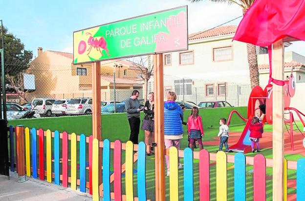 Vista del nuevo parque infantil de Galifa./A. C.