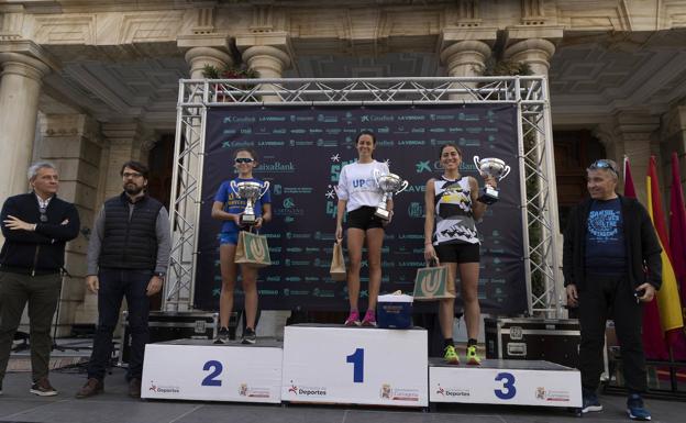 El podio de la San Silvestre de Cartagena 2022