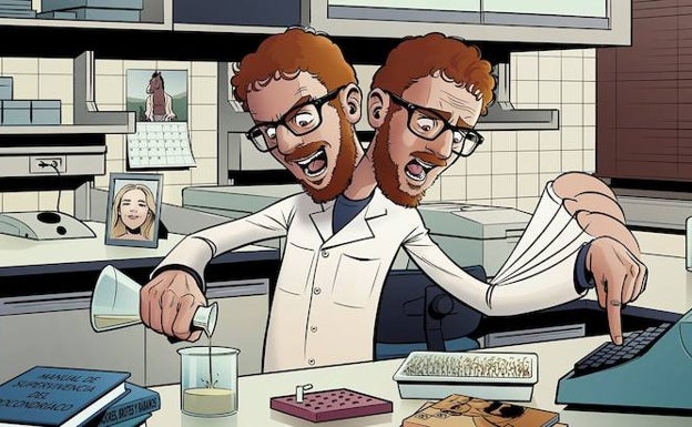 Ángel Abellán mientras hacía su tesis doctoral. 