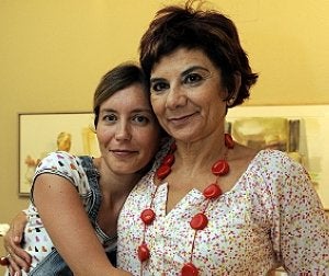 La artista Eva Poyato y la escritora Marisa López Soria. ::
G. CARRIÓN / AGM/