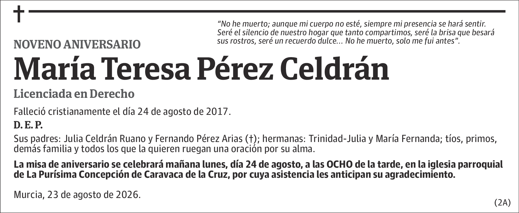 María Teresa Pérez Celdrán