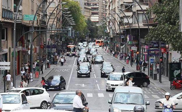 Traffic on the Gran Vía de Murcia, in a file image.