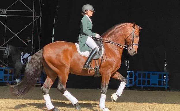Margarita García Zambudio, this Saturday during her participation in the International Horse Show (SICAB 2021).