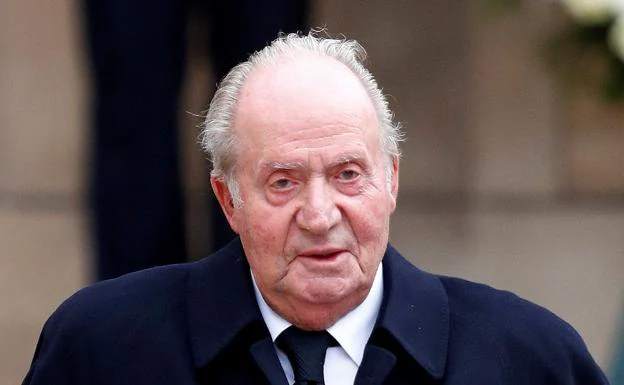 Juan Carlos I attends the funeral for the Grand Duke of Luxembourg in May 2019. 