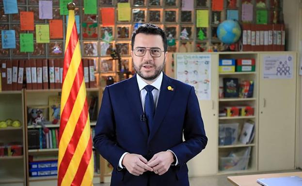 The president of the Generalitat offered his Christmas message this Sunday.