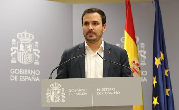 The Minister of Consumption, Alberto Garzón, in a file image. 