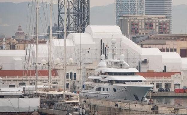 The Valerie, moored in the Port of Barcelona a few days ago.