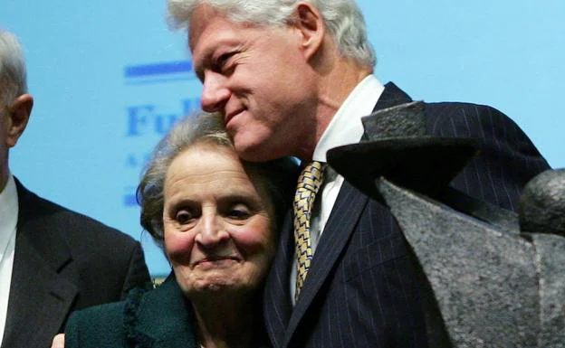 Madeleine Albright and Bill Clinton.
