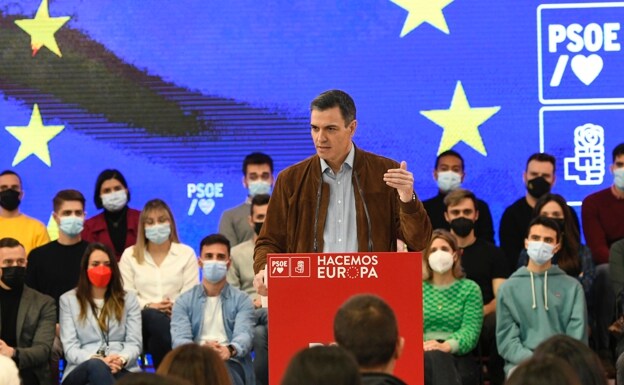 The President of the Government and Secretary General of the PSOE, Pedro Sánchez, participates in an act of his party held this Saturday at the Espacio Rastro Madrid. 