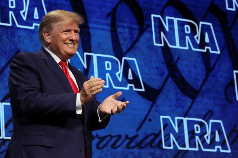 Trump, during a recent speech at the National Rifle Association assembly. 