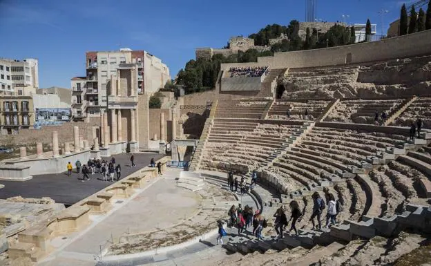 Archive image of a visit to the Roman Theatre.