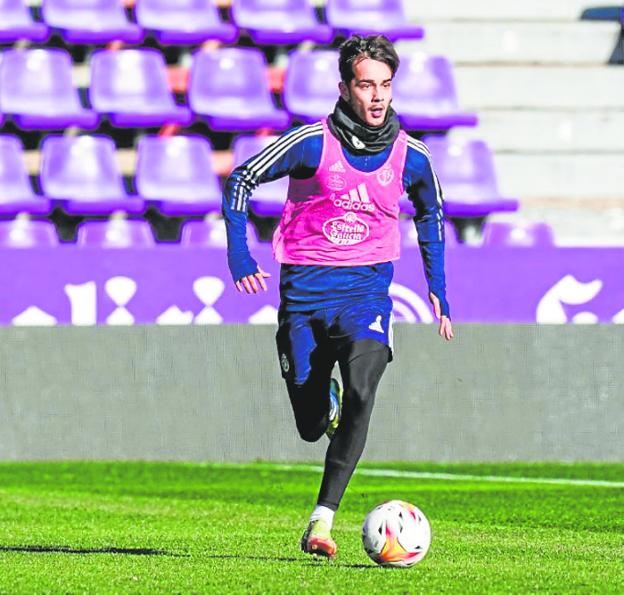 Palomeque, in a training session for the Valladolid subsidiary. 