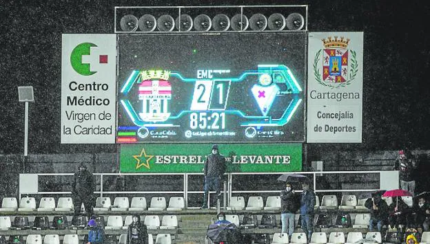 Image of the video scoreboard in full win over Eibar (4-1). 