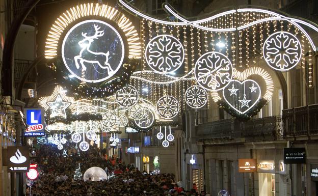 Christmas lighting in Vigo.