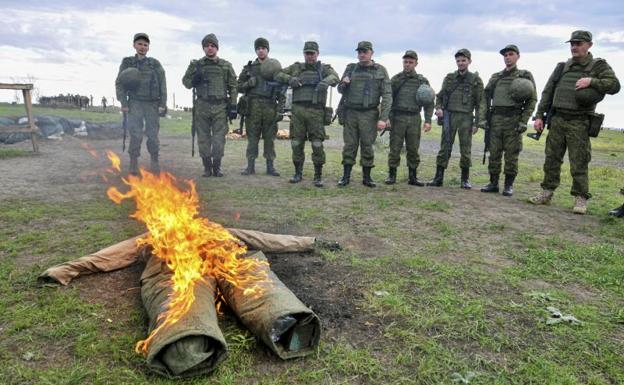 Training of Russian troops in the Rostov-on-Don region. 