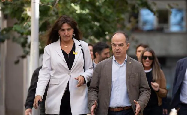 The president of Junts, Laura Borràs, and the general secretary of the formation, Jordi Turull. 