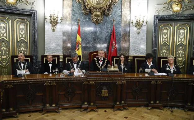 Opening ceremony of the judicial year in the Supreme Court on September 7, presided over by the King and with the presence of the judicial leadership and Minister Llop. 