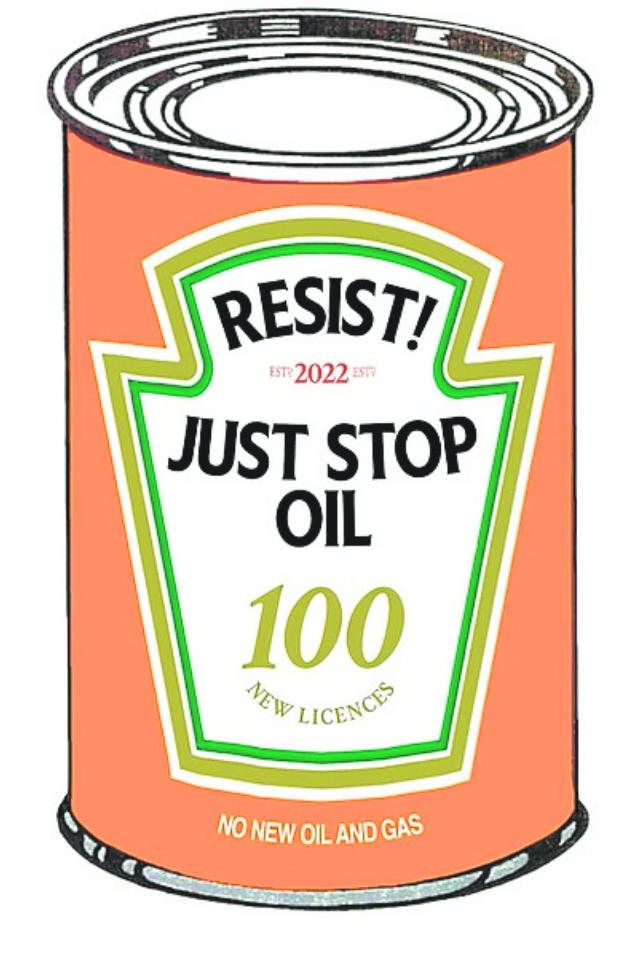 One of the images from the Just Stop Oil campaign.