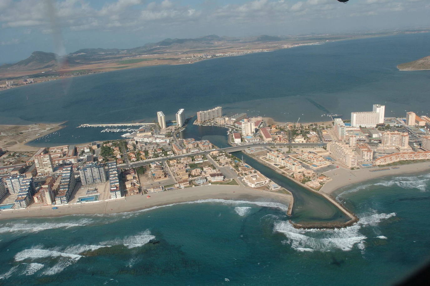Aerial view of La Manga, in a file photo.