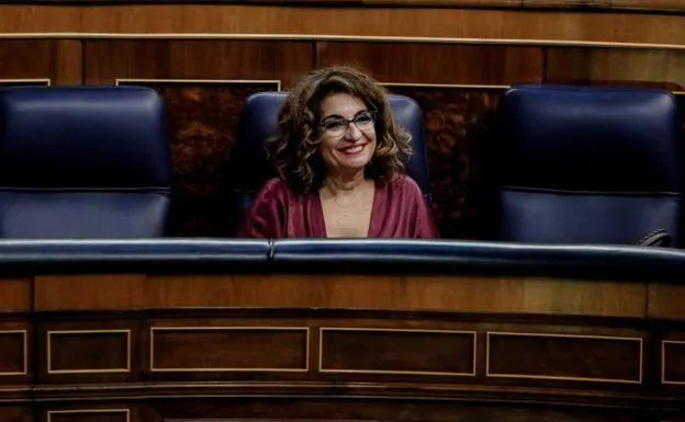 The Minister of Finance, María Jesús Montero, this Thursday in Congress. 