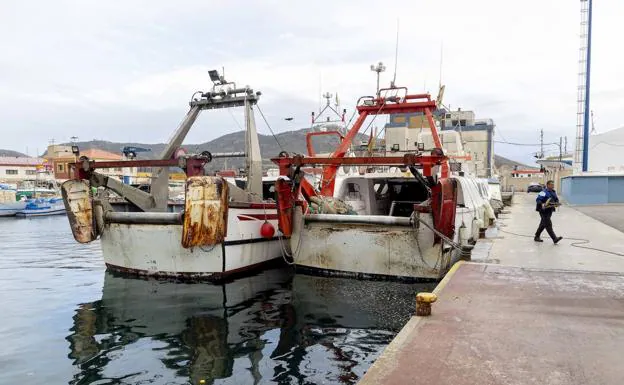 Several trawlers moored at the Cartagena fishing port due to cuts by the European Union on fishing days. 